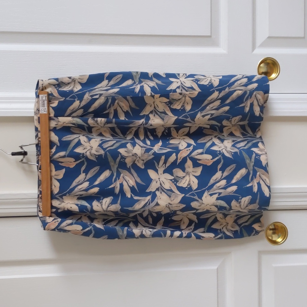 100% Silk Floral Skirt